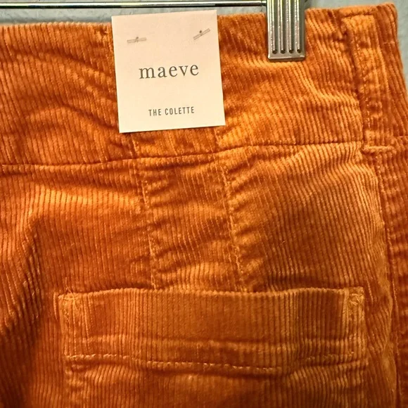 The Colette Corduroy Crop Wide-Leg Pants by Maeve in Caramel Size 31/Tall - Picture 10 of 13